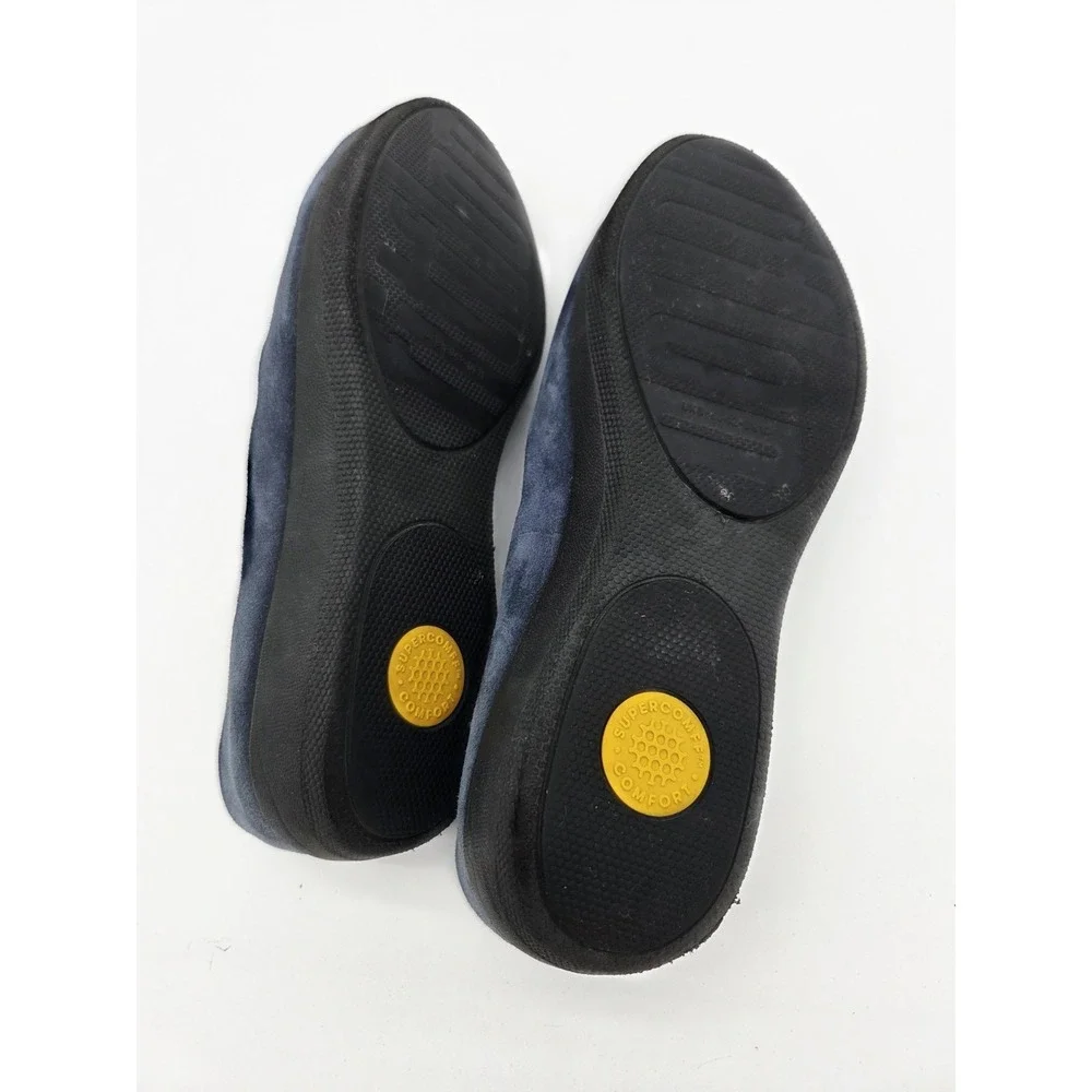 FitFlop‎ Womens Size 10 Comfort Slip On Ballet Flat Shoes Navy Suede